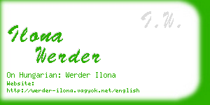 ilona werder business card